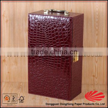 High quality special leather wine glass packaging boxes