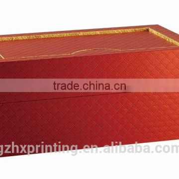Sliding Lid Wooden Wrap Box with PU Direct from Factory