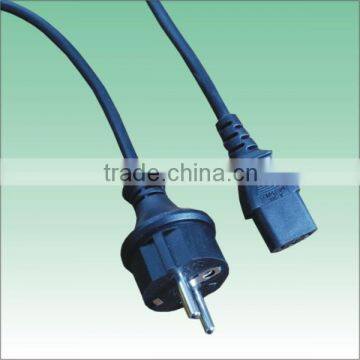 VDE certification Euro waterproof 3pin plug to c13 female connector