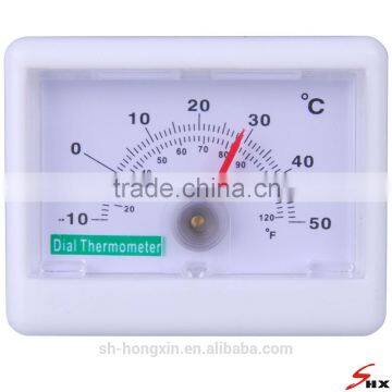 Rectangle Shape Indoor/Outdoor Dial Thermometer with C/F Indication