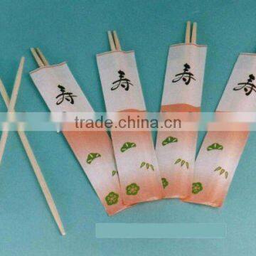 Round disposable bamboo chopstick with personalized sleeve manufacturer