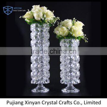 Wholesale prices special design elegent tall crystal vase wholesale