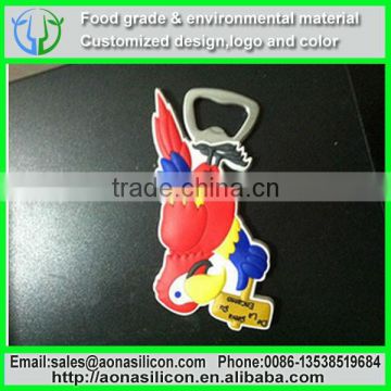 PVC material woodpecker shape bottle opener