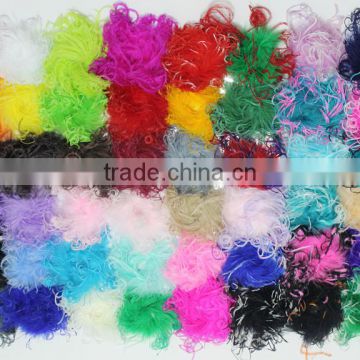 Wholesale top quality manufacturers multicolor decotation ostrich and turkey wool top