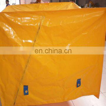500g-650gsm PVC Coated Tarpaulin Pallet Cover Bag,100%Polyester Durable Pallet Cover Hood