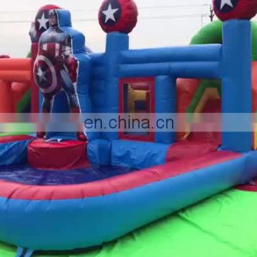 bouncy castle inflatable water slide with pool combo