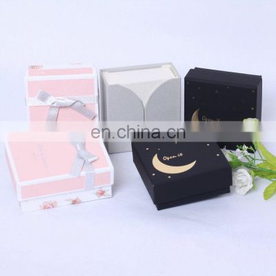 Custom Printing paper packaging box with clear window Custom logo paper packaging gift box  jewelry mini color packing storage b