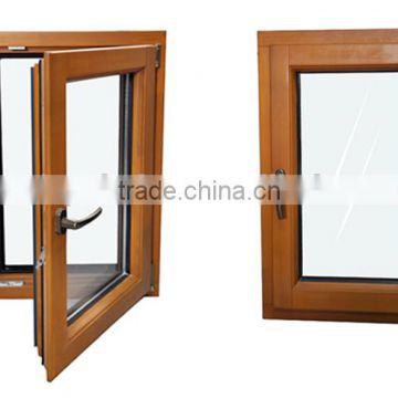 Australian Standard Double Glazing Casement Windows with Wooden Grain Color and German Hardware
