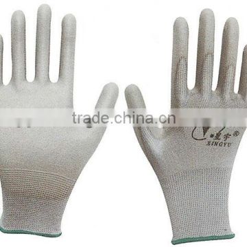 13 gauge nylon knitted pu coated working gloves
