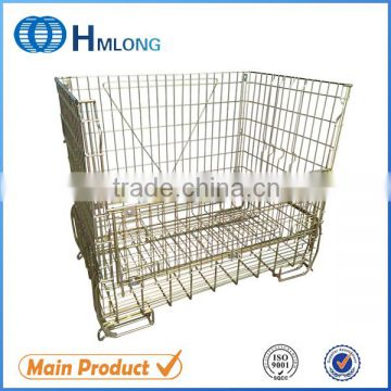 welded metal steel wire mesh storage cage backet