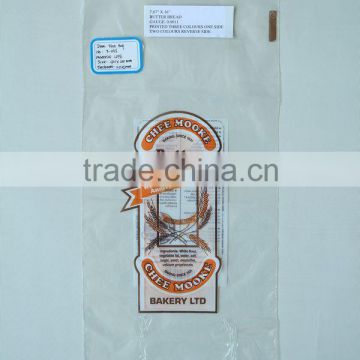 Food grade biodegradable ldpe transparent bread bag with printing