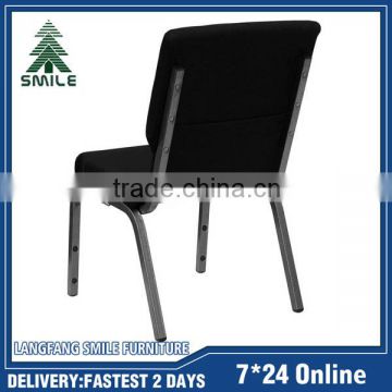 Strong comfortable black stackable theater chair from China