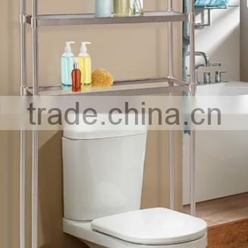 modern style over-the-toilet storage shelf 3 clear glass shelves over-the-tank space saver