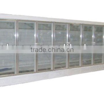 Upright display freezer for beverage and ice cream