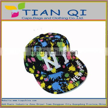6 panel 3D embroidery attractive fully printing custom made hats for unisex