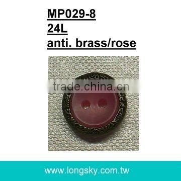 (#MP029-8/24L) ready for sale 15mm two hole sew on man braces button for suspender