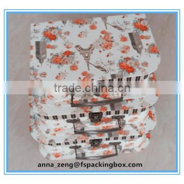 flower cardboard suitcase made in China
