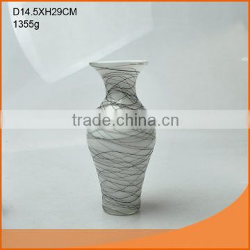 wholesale elegant stained glass vase black glass vase