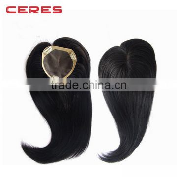 Natural looking Factory cheap price Mono Top hair pieces add clips virgin human hair toupee for women                        
                                                Quality Choice