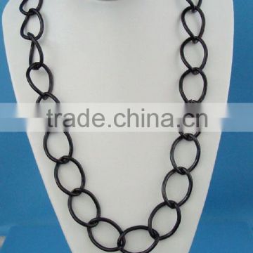 37.5mm curb shape aluminum necklace chain