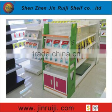 ISO9001 pharmacy display shelf and storage for retail fashion