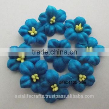 100 pcs handmade Blue Mini Sage Rose paper flower