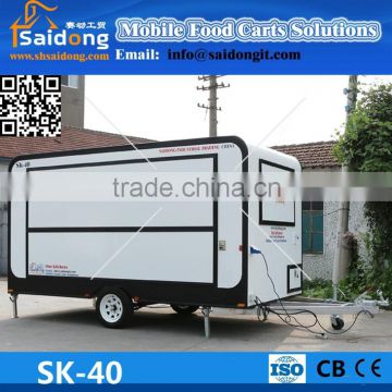 Mobile multifunctional fast Food Van-fast food kiosk trailer for customized design