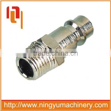 Auto-locking industrial milton type one touch stainless steel quick coupler for air hose