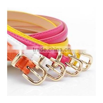 girls fashion thin cheap leather belts