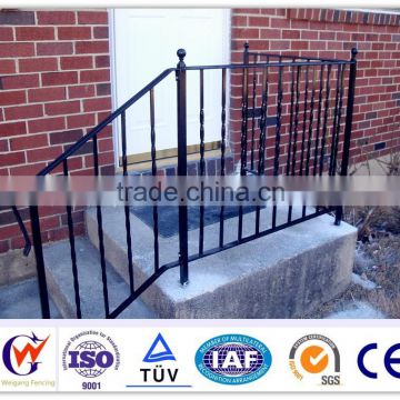 Outdoor iron railing staircase railing