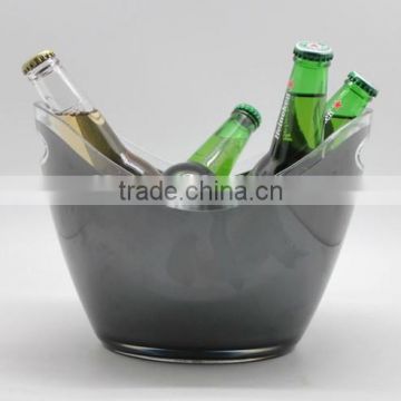 8L Plastic double color ice bucket for bar wholesale and promotion