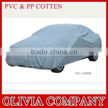Universal size PVC with PP silvery cotton PVC car cover