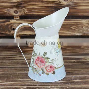 2015 paper decal metal rose design jug made in china wholesale