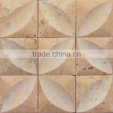 MM-CV305 modern cheap natural stone high quality flower beige marble mosaic