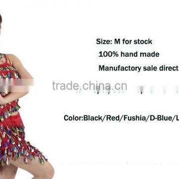 2015 Hot Sale Fresh Red fashion sequin Latin dress
