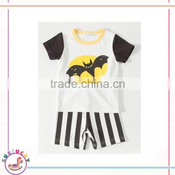 Facotry wholesale bat cartoon tops ans shorts fashion trendy cool boys wholesale stylish baby clothes