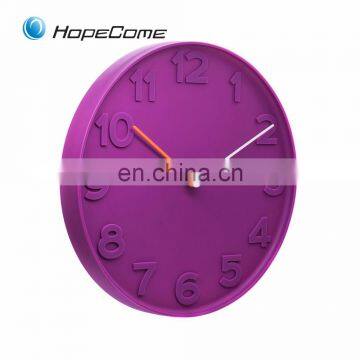 Casual Formal Glass Lens Battery Silicone Wall Clock