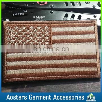 High quality custom national flag embroidered badges for clothes