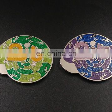 Colorful metal coins