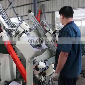 Automatic four corner aluminum windows corner crimping machine