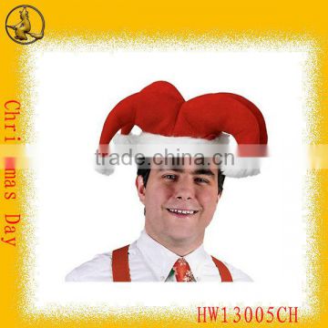Hot Sale Red Christmas Velvet Hat for Carnival
