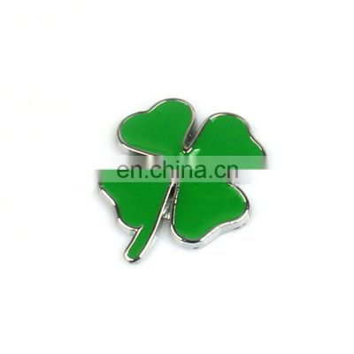 3D Green Four-leaf Clover Logo Car Metal Badge Trunk Custom Emblem Decal 35x35mm