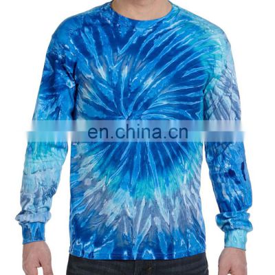 New American Hot Sale New Bleached Custom Printing T--shirts Polyester Sublimation Custom Tie Dye T Shirt