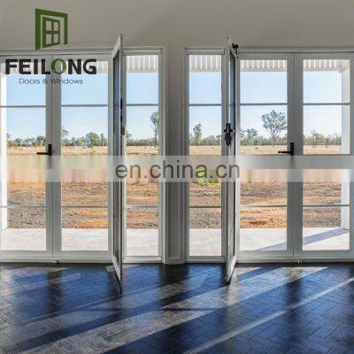 Hot Sale glass doors for commercial Thermal Break Aluminum Casement Door double glass door
