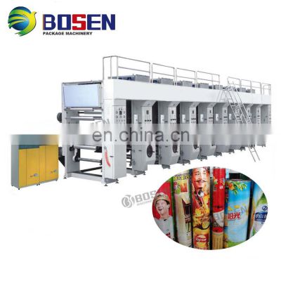 Roll to Roll multi colour rotogravure printing machinery/textile printing machinery/plastic gravure printing machine