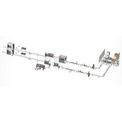 Packing and palletizing linkage line Beverage industrybox and palletizing assembly line