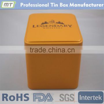 Wholesale good quality square tea tin box