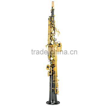 MSS-206 split body black nickel soprano sax with golden key