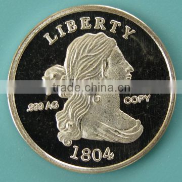 A56 1 Gram 999 Fine Silver 1793 1/2 Cent Round Coin