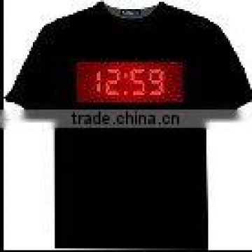 LED T-Shirt show clock